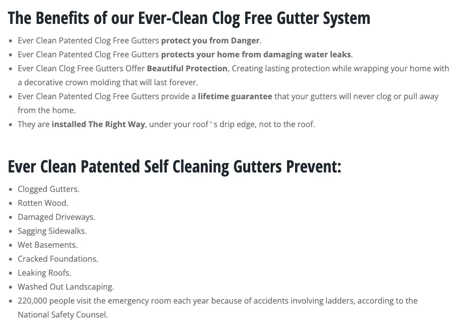 Slide of Ever Clean Gutter System