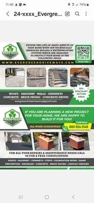 Evergreen Drives and Masonry