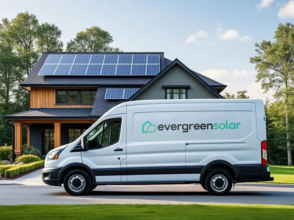 Slide of Evergreen Solar & Construction