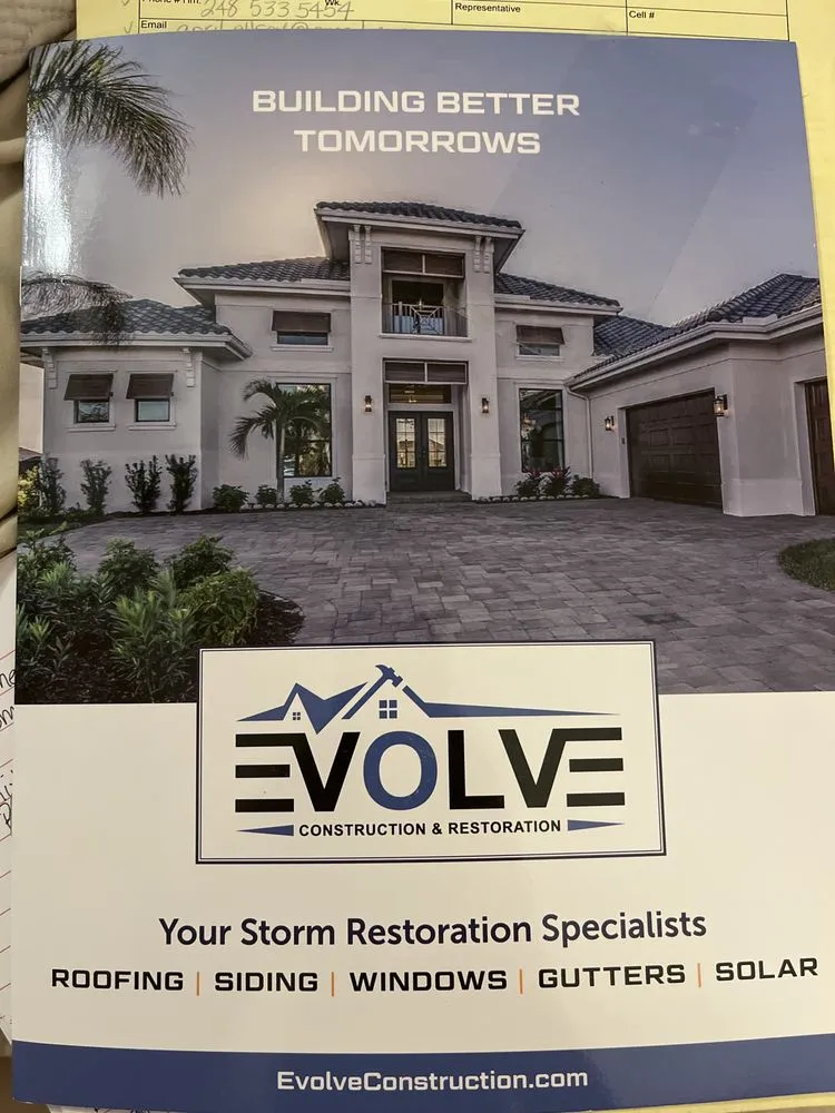 Slide of Evolve Construction