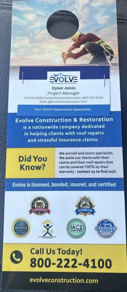 Slide of Evolve Construction