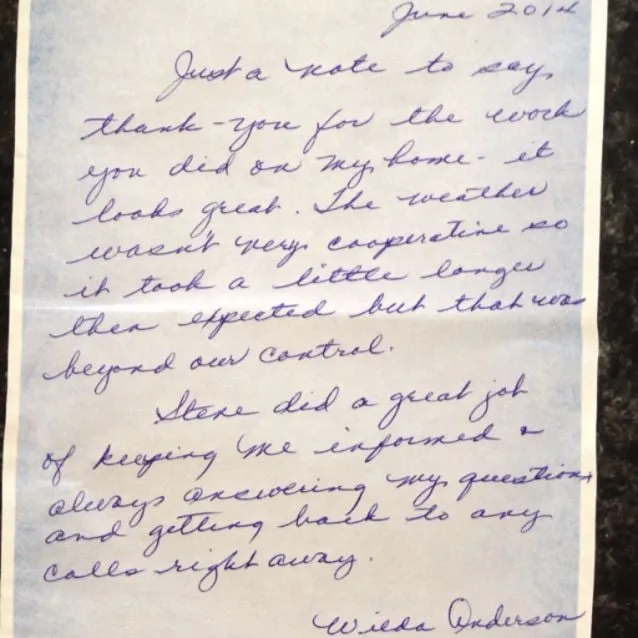 Slide of Excel Exteriors