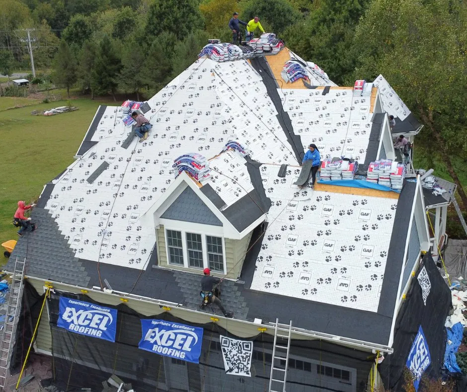 Slide of Excel Roofing