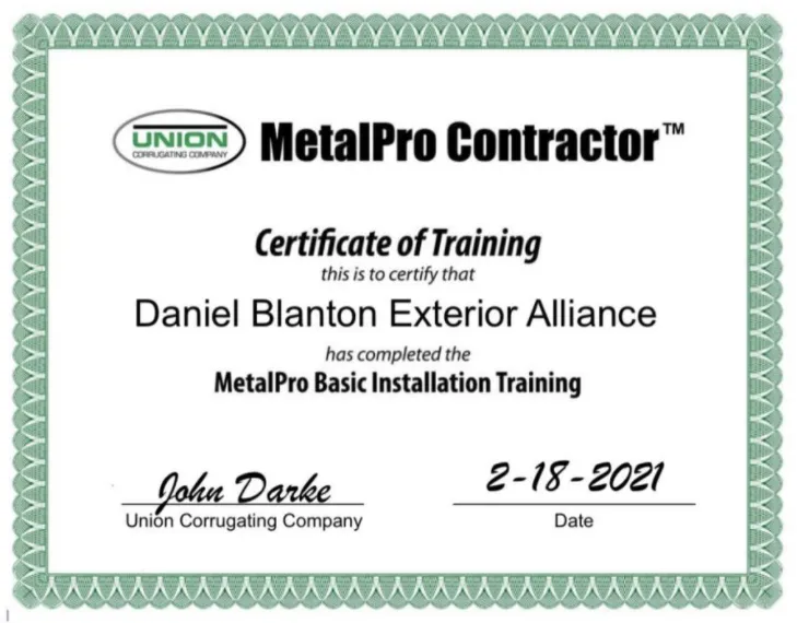 Slide of Exterior Alliance