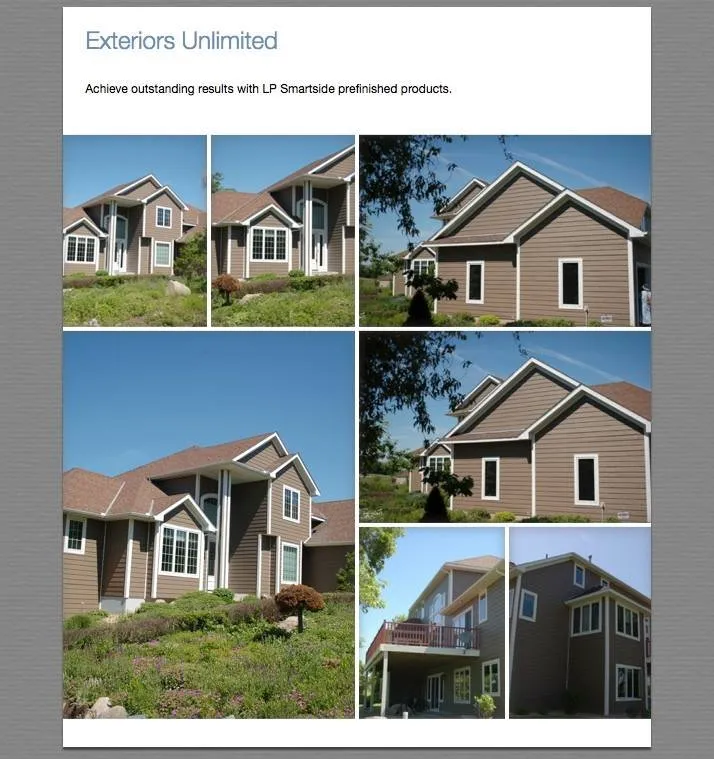 Slide of Exteriors Unlimited