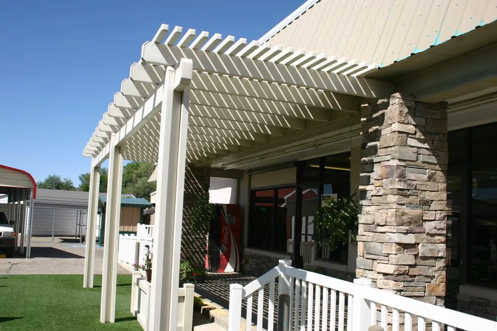 Slide of EZ Shade Steel Buildings