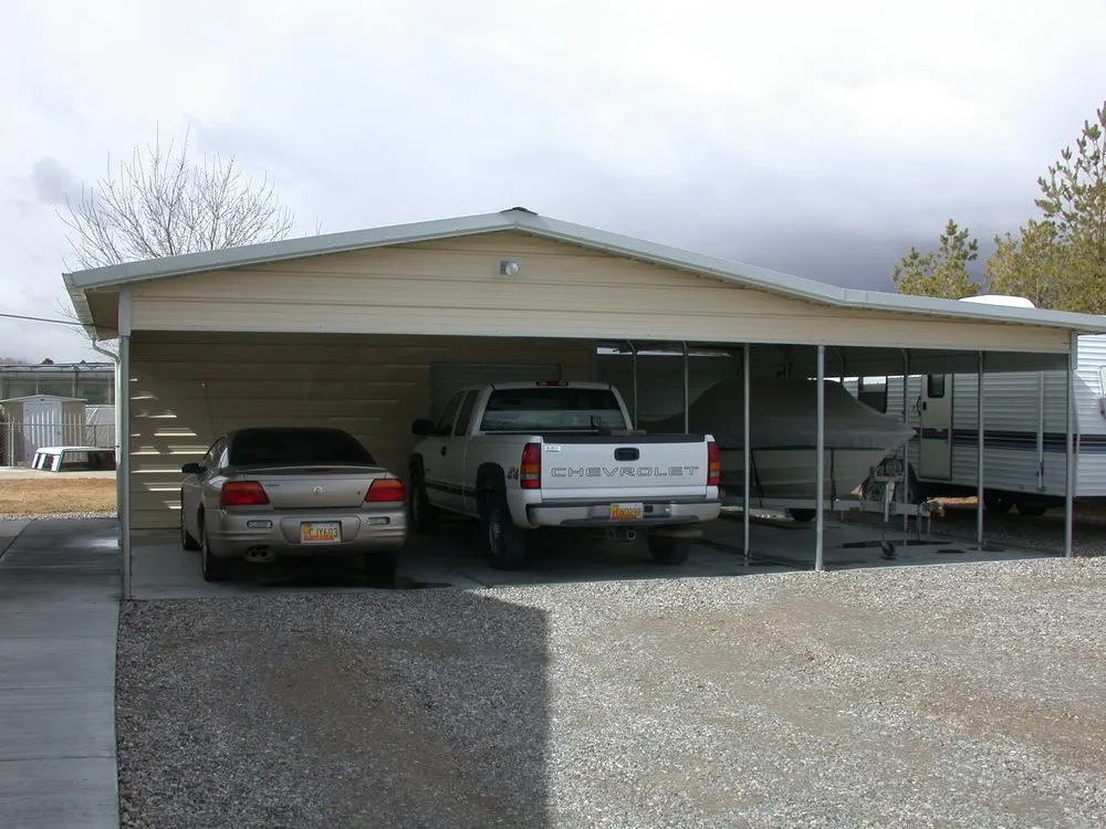 Slide of EZ Shade Steel Buildings