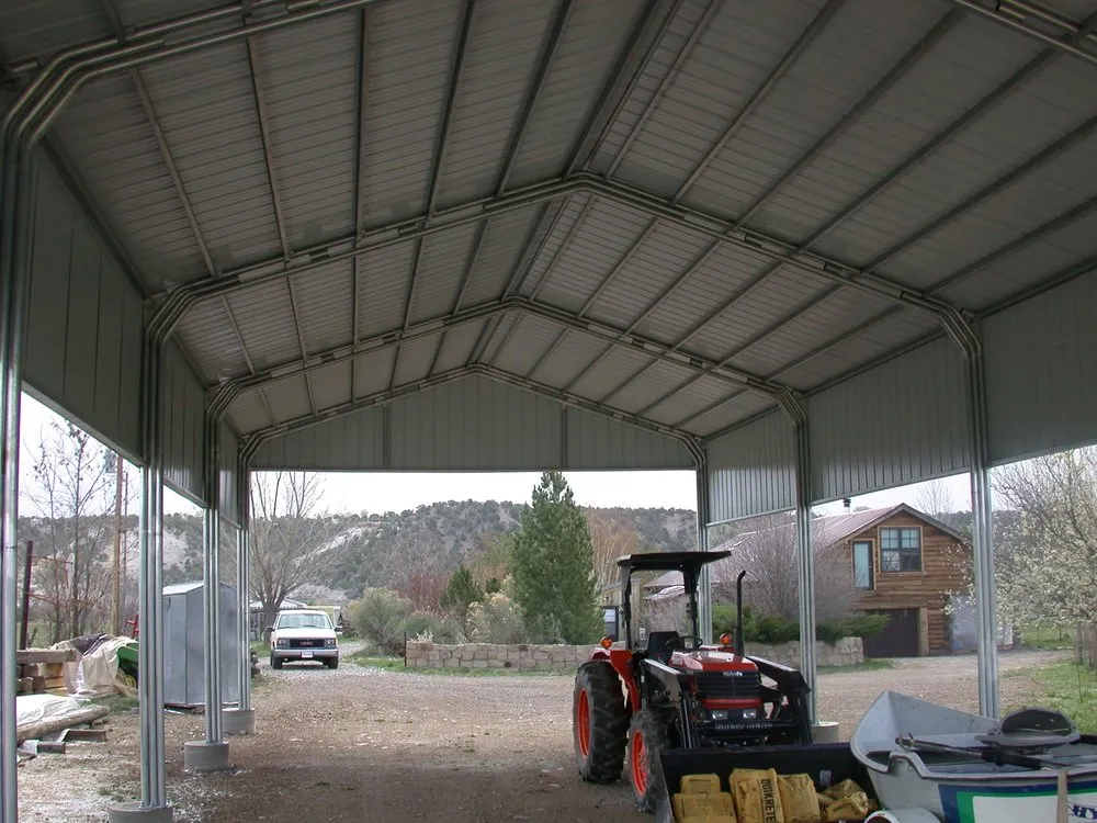 Slide of EZ Shade Steel Buildings