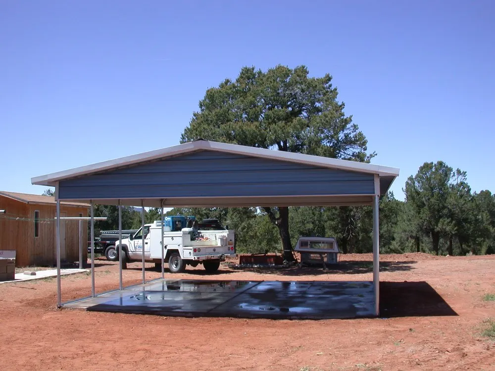 Slide of EZ Shade Steel Buildings