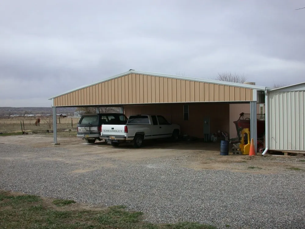 Slide of EZ Shade Steel Buildings