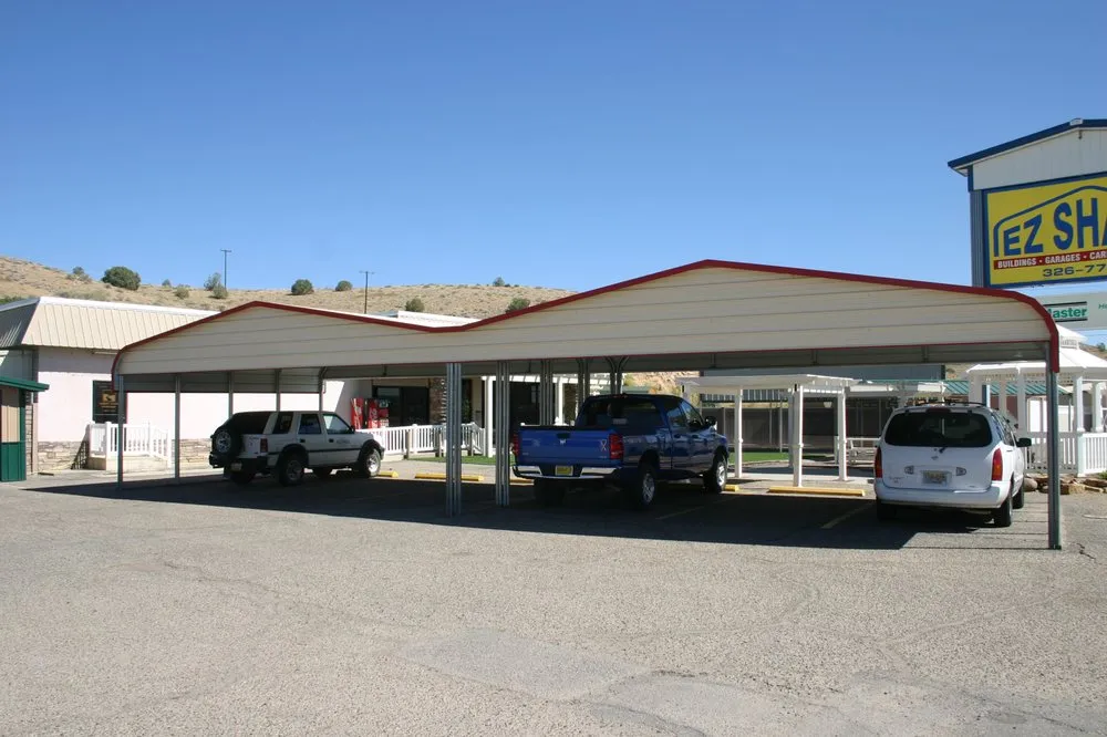 Slide of EZ Shade Steel Buildings