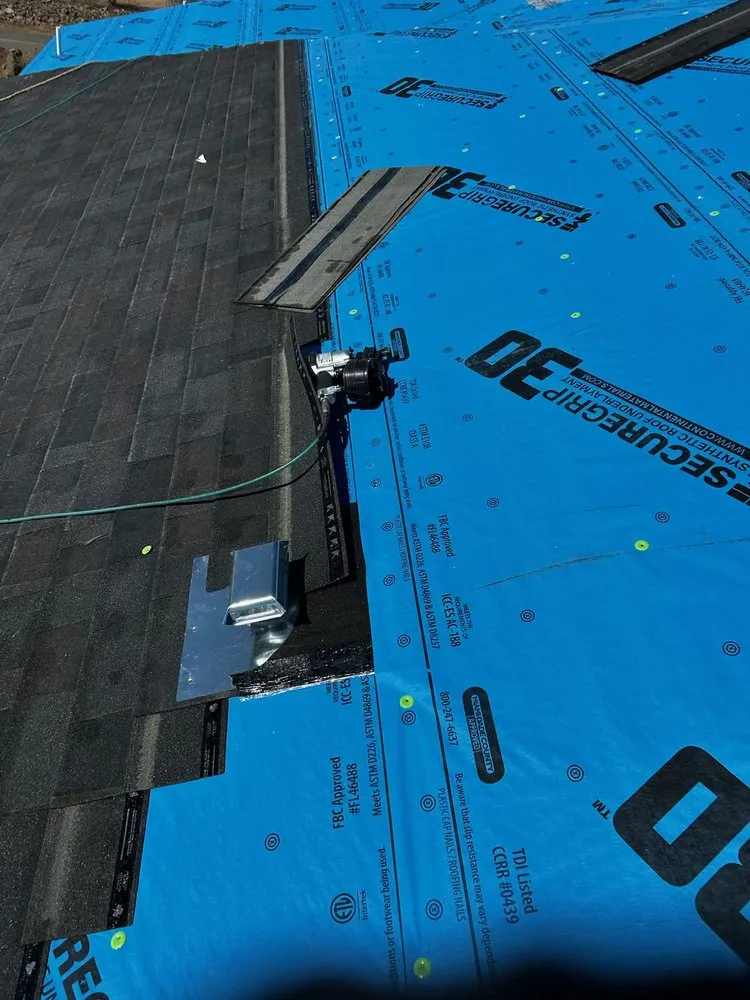 Slide of F E Roofing