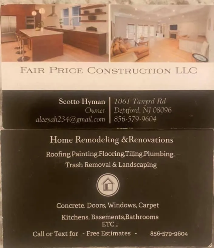 Slide of Fair Price Construction