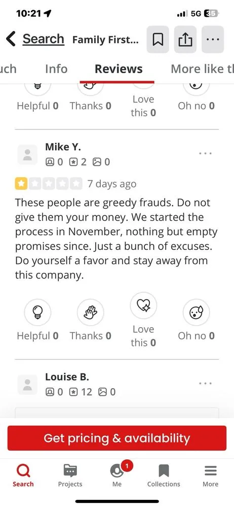 Slide of Family First Roofing