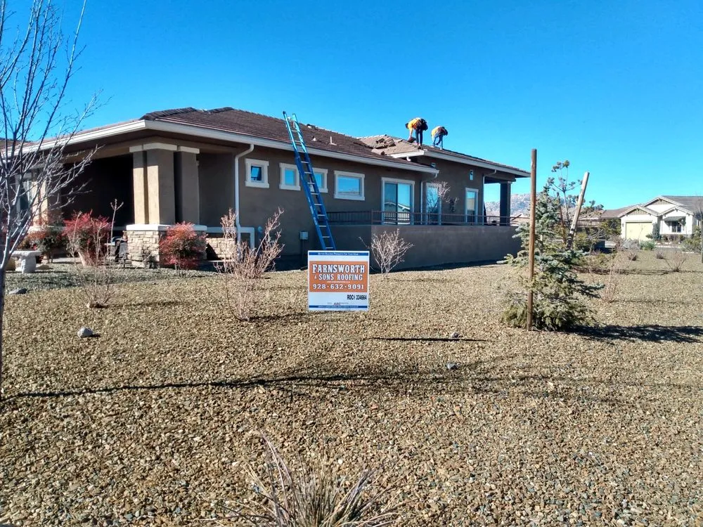 Licensed roof installation after storm damage across Dewey, AZ - Farnsworth & Sons Roofing and Construction