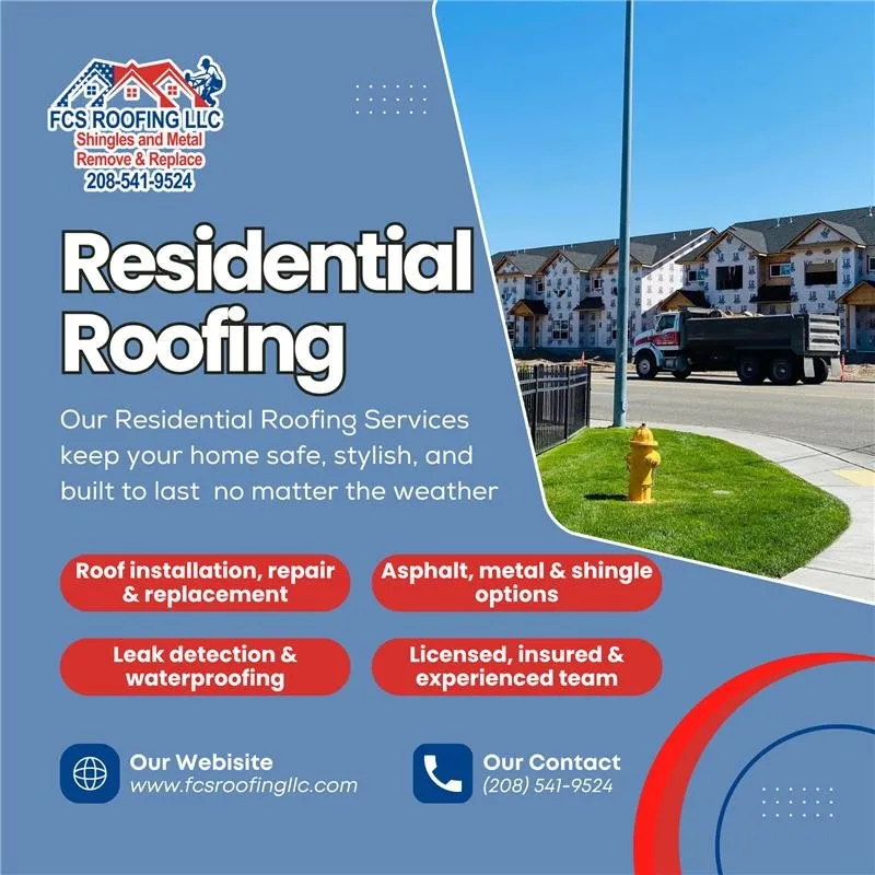 Local residential roofing service for fast service across Dubois, ID - FCS Roofing