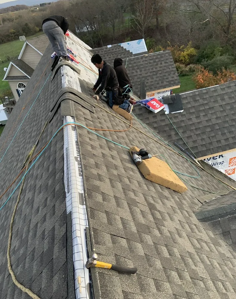 Emergency storm damage roof repair in Stephen city, VA by Feathers and Sons Roofing