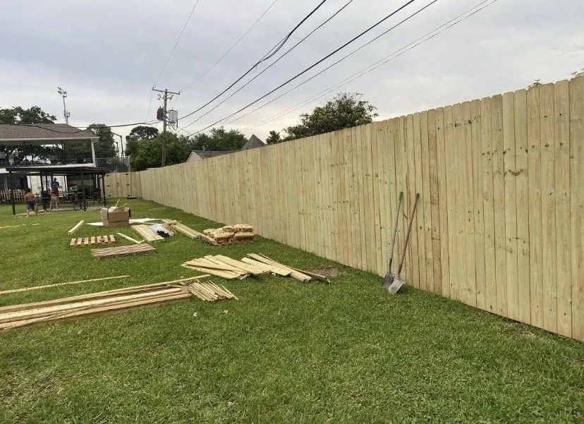 Slide of Fence Line Construction