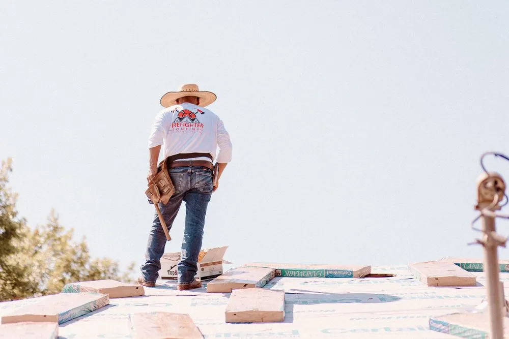 Slide of Firefighter Roofing