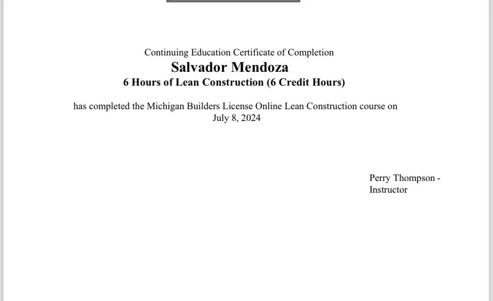 Slide of First Choice Construction