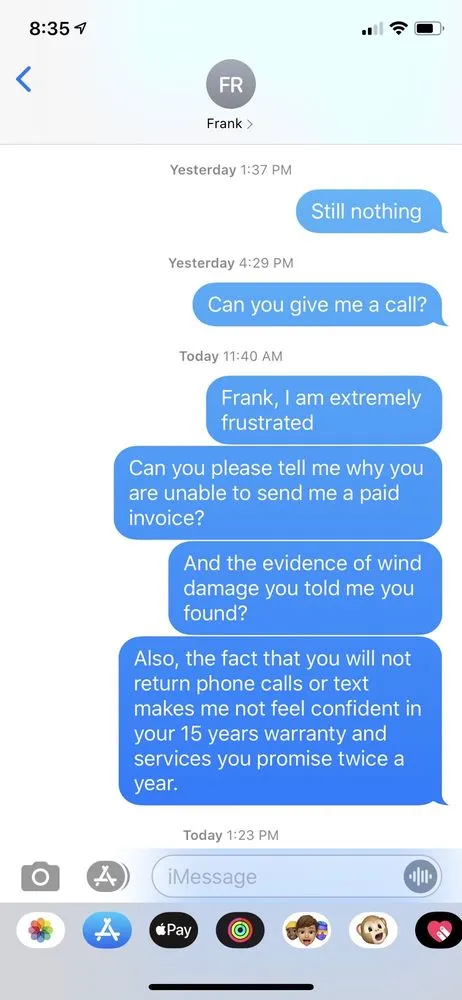 Slide of First Class Roofing