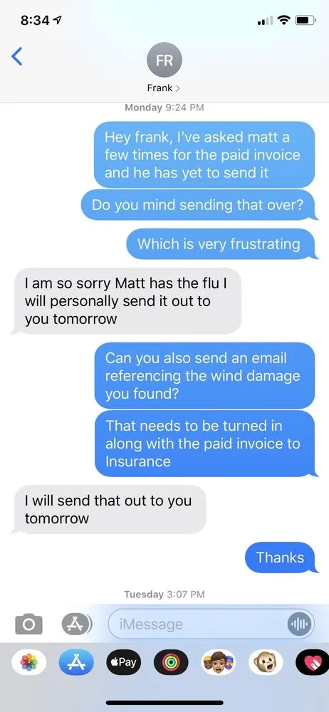 Slide of First Class Roofing