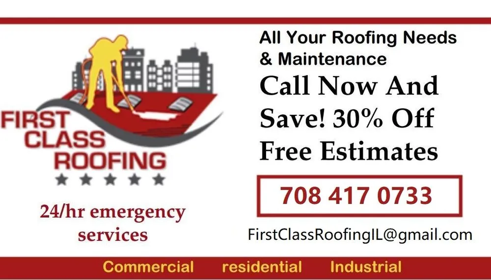 Slide of First Class Roofing