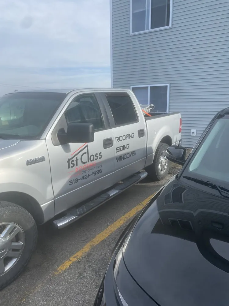 Slide of First Class Roofing