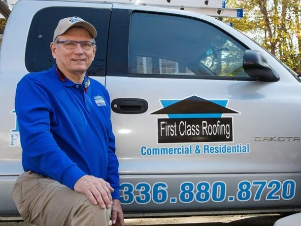 Slide of First Class Roofing