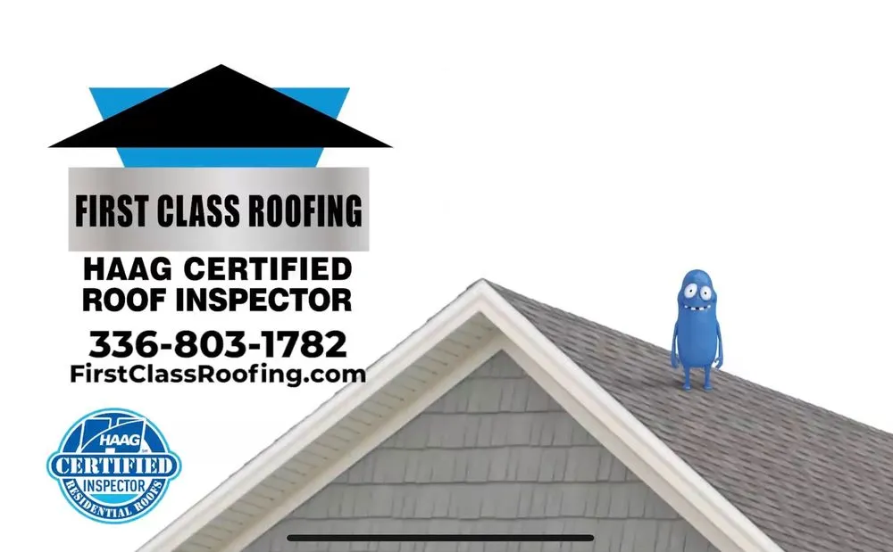 Slide of First Class Roofing