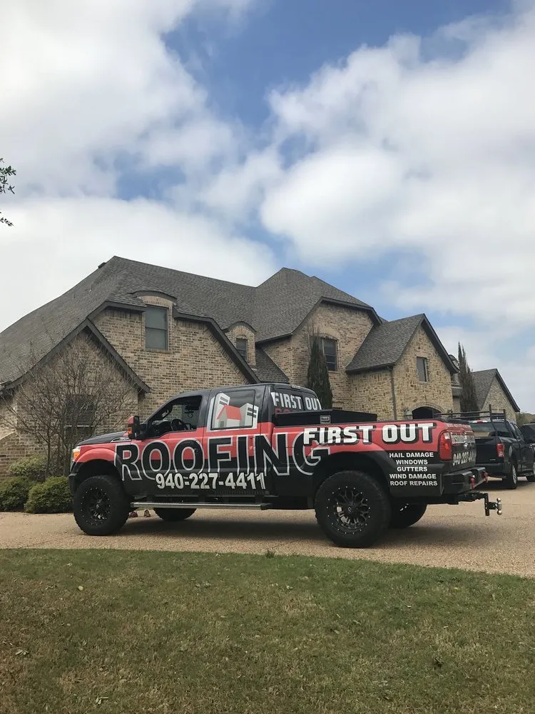Slide of First Out Roofing