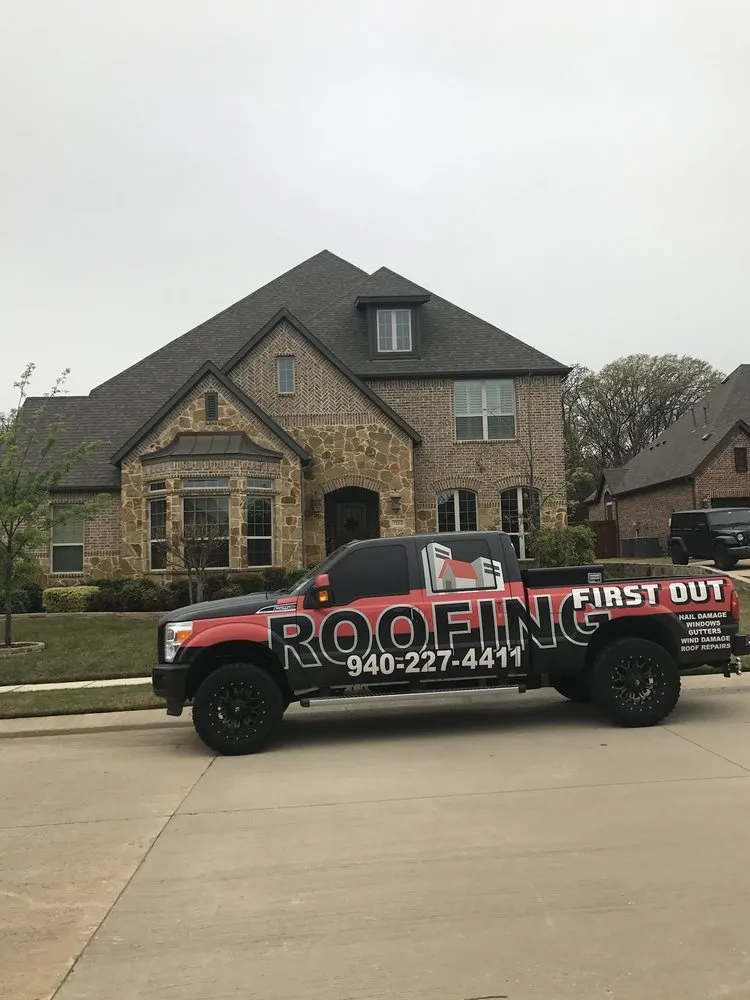 Slide of First Out Roofing