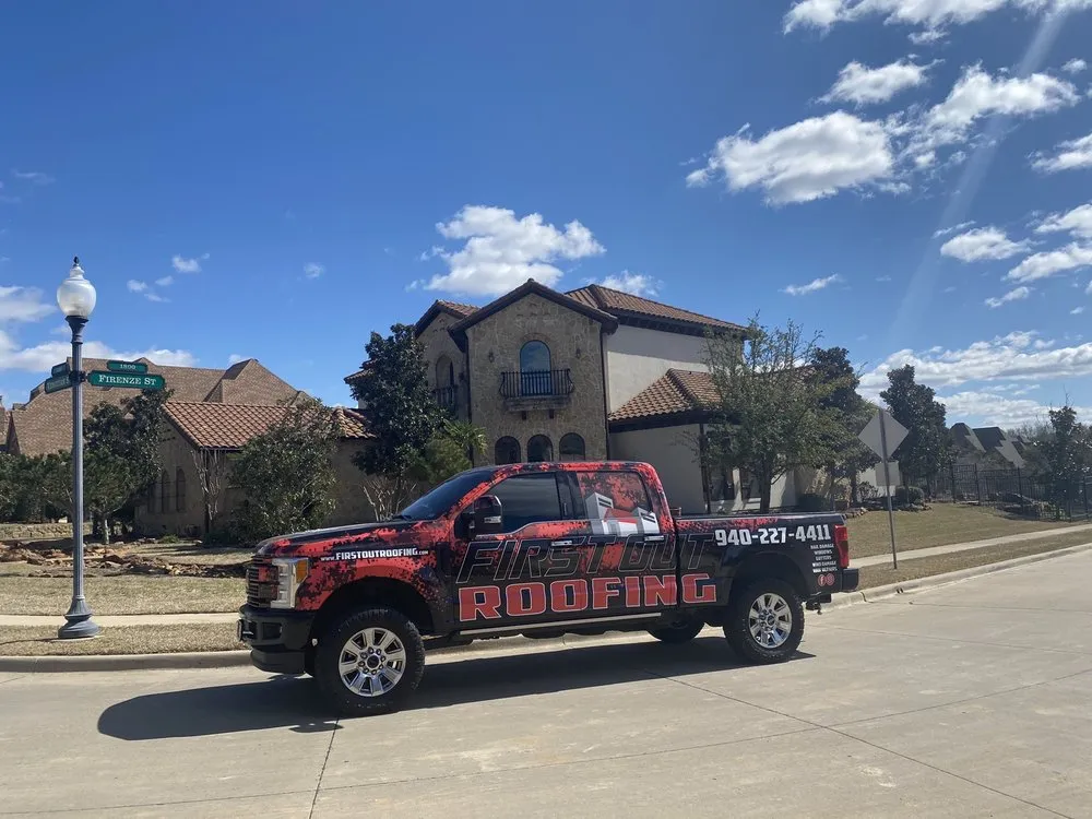 Slide of First Out Roofing