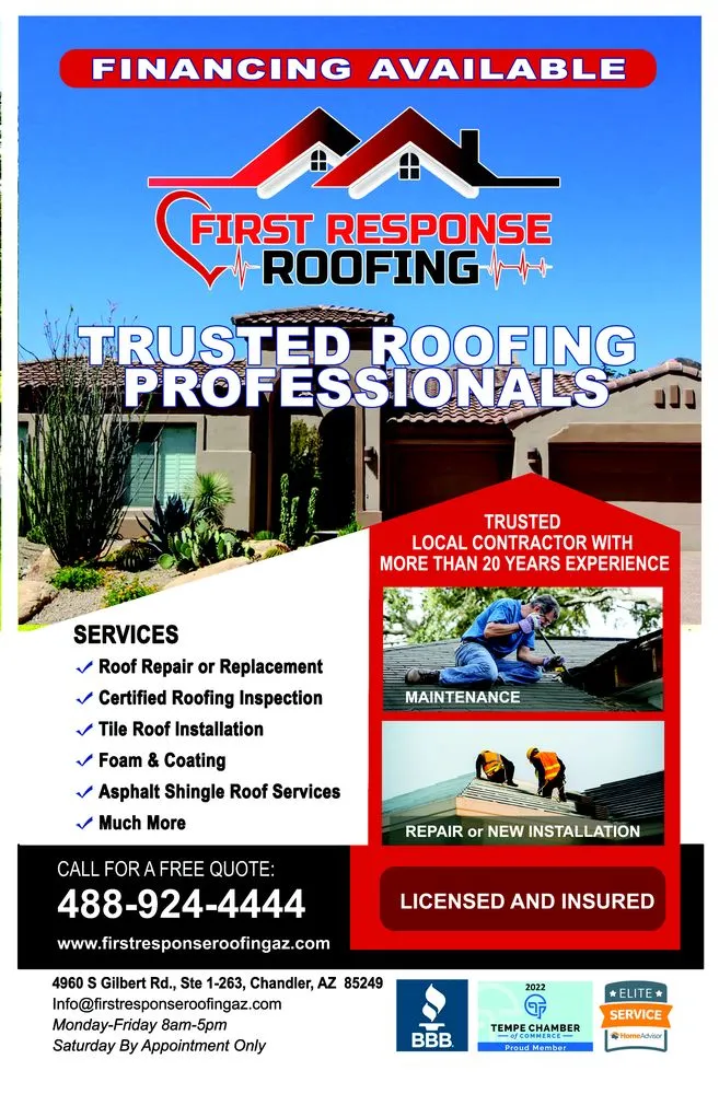 Slide of First Response Roofing