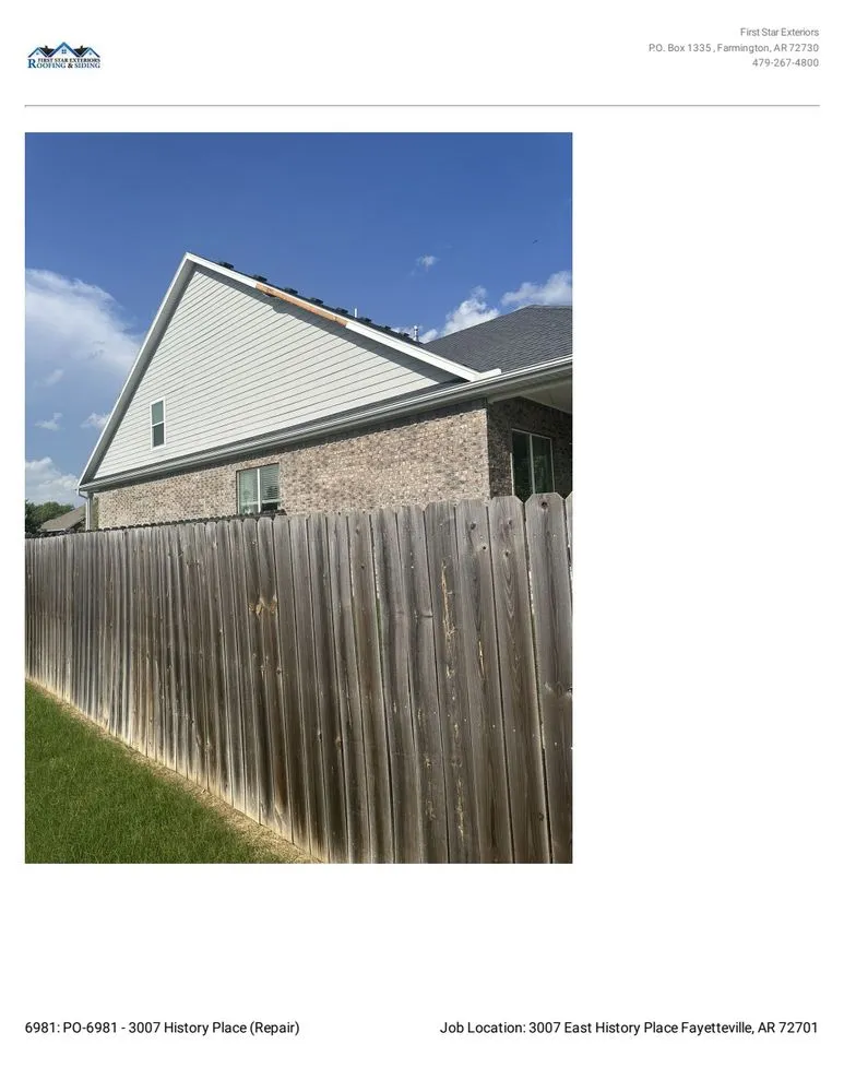 Slide of First Star Exteriors