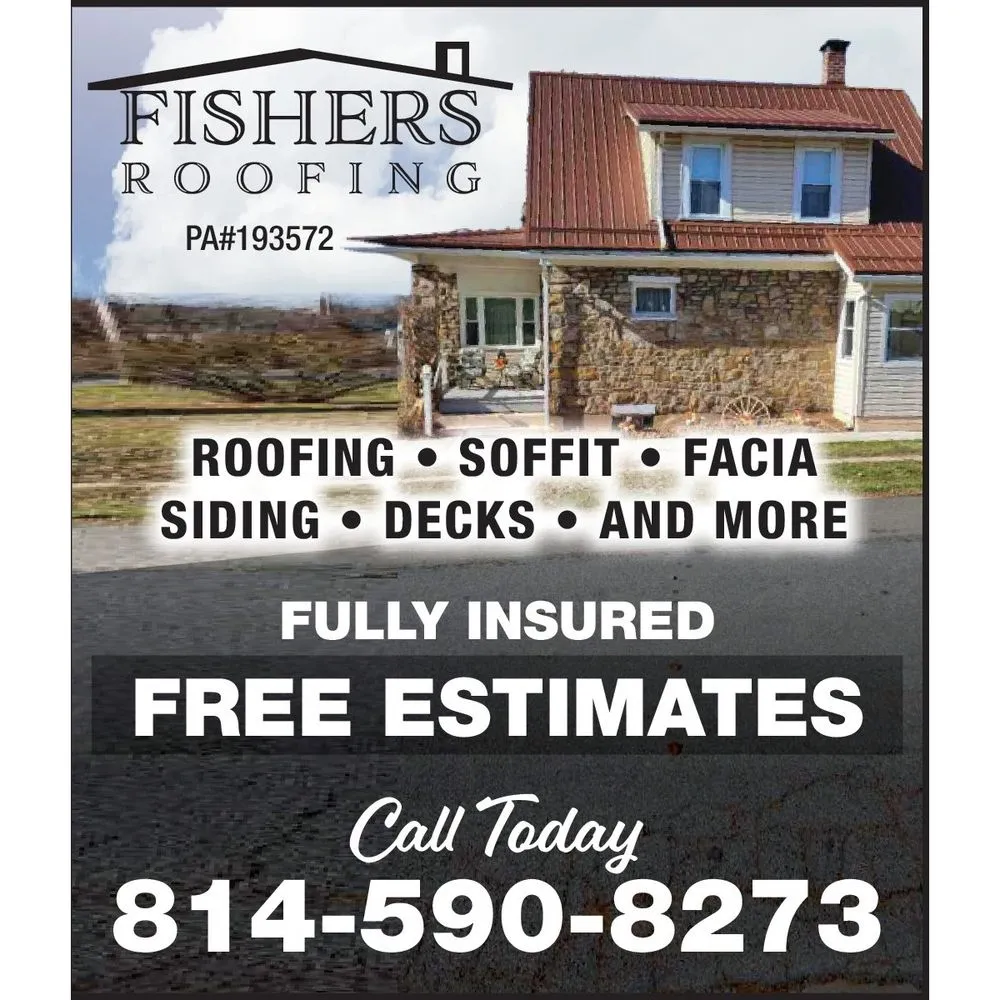 Local roof leak repair in Troutville, PA by Fisher's Roofing