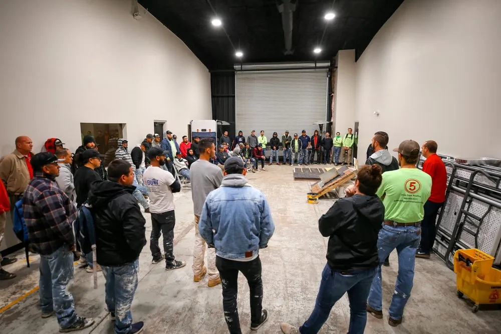 Slide of Five Guys Roofing