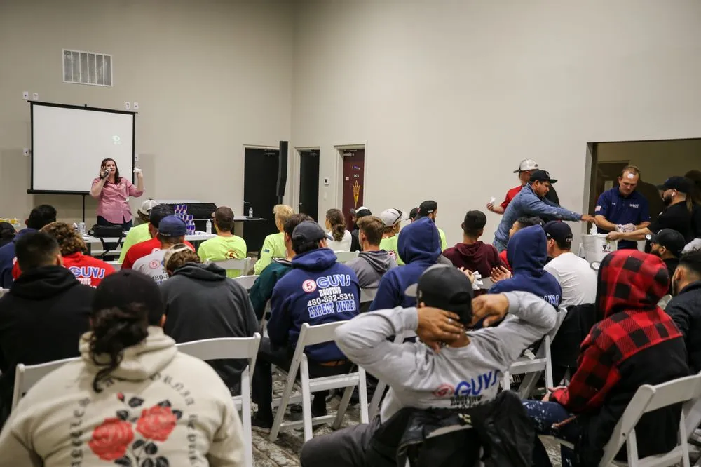 Slide of Five Guys Roofing