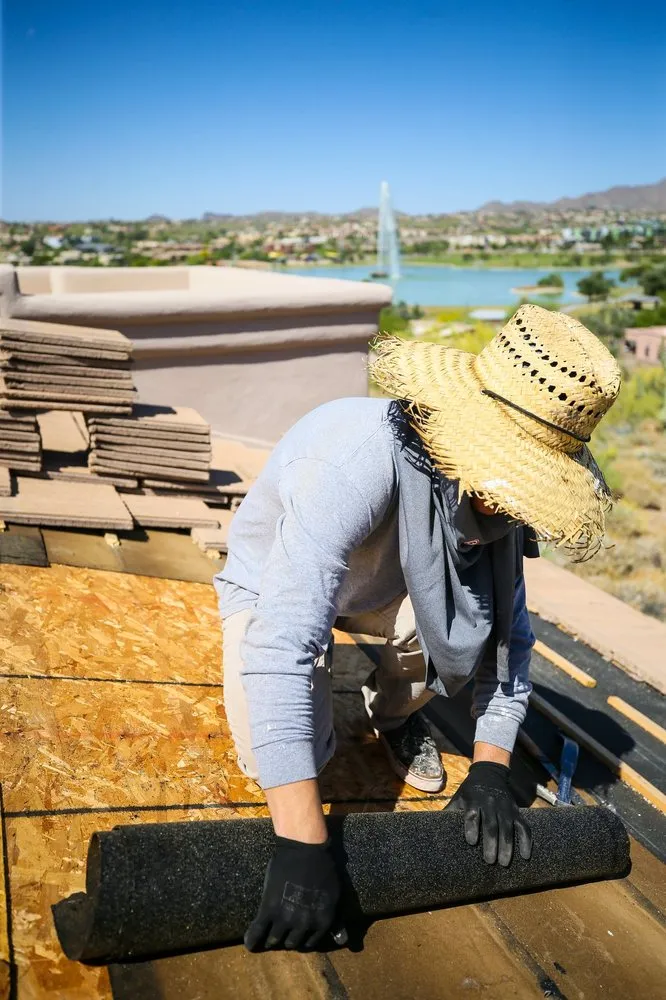 Slide of Five Guys Roofing