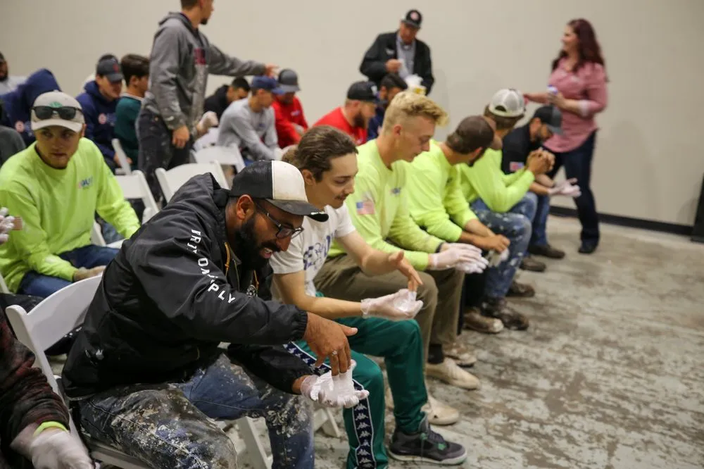 Slide of Five Guys Roofing