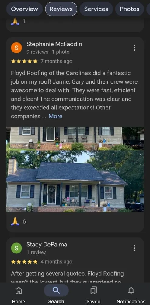 Top-rated shingle roofing service for homes in Quinby, SC by Floyd's Roofing of the Carolinas