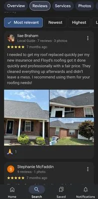 Floyd's Roofing of the Carolinas Logo