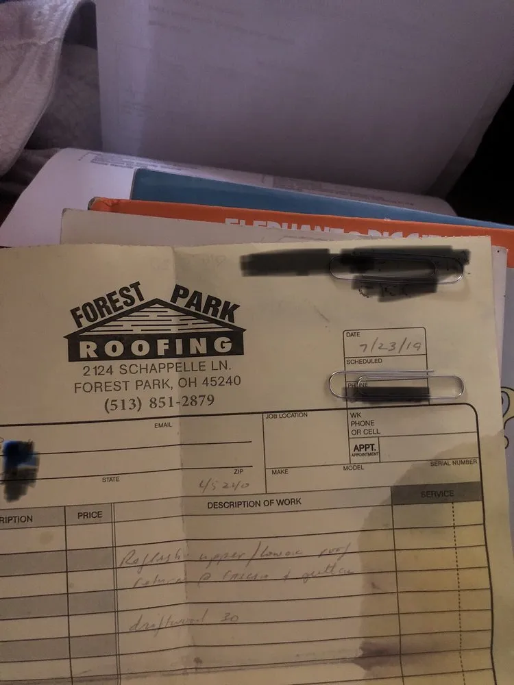 Slide of Forest Park Roofing