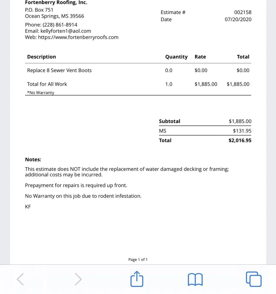 Slide of Fortenberry Roofing