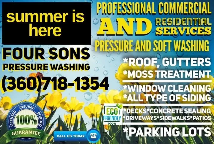 Slide of Four Sons Pressure Washing