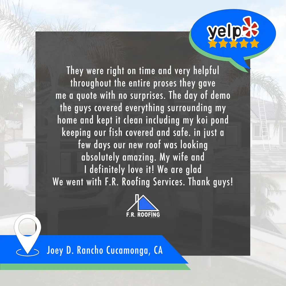 Slide of FR Roofing Services