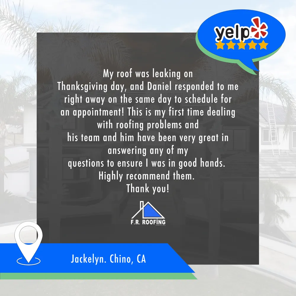 Slide of FR Roofing Services