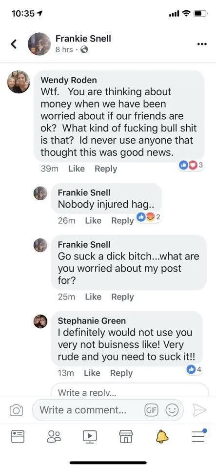 Slide of Frankie Snell Roofing and siding