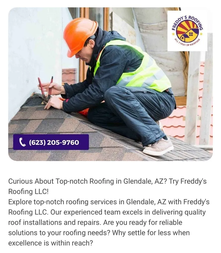 Slide of Freddy's Roofing