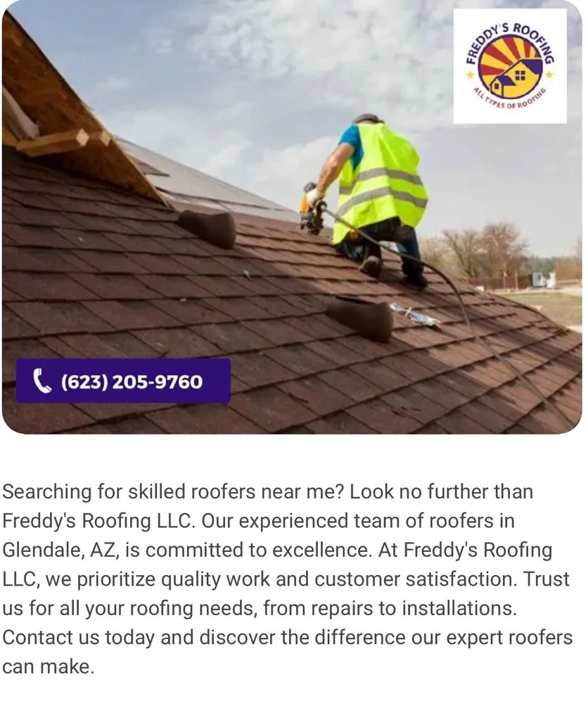 Slide of Freddy's Roofing